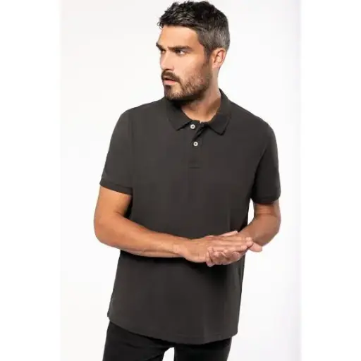 Men's vintage short-sleeved polo shirt