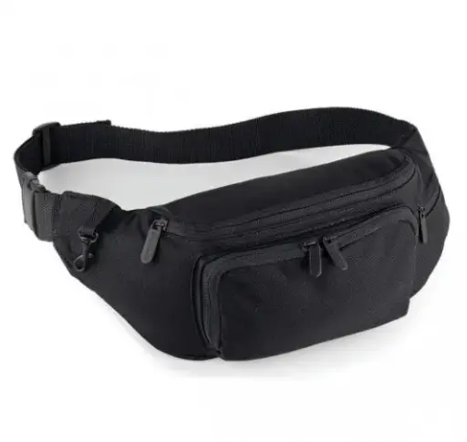 Large recycled fanny pack with side pocket